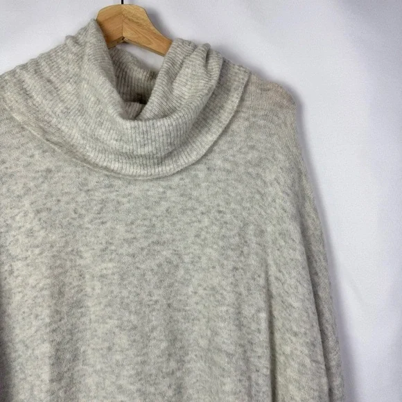 Madewell Gray Wool Blend Viewpoint Turtleneck Sweater Dress L - Picture 2 of 6